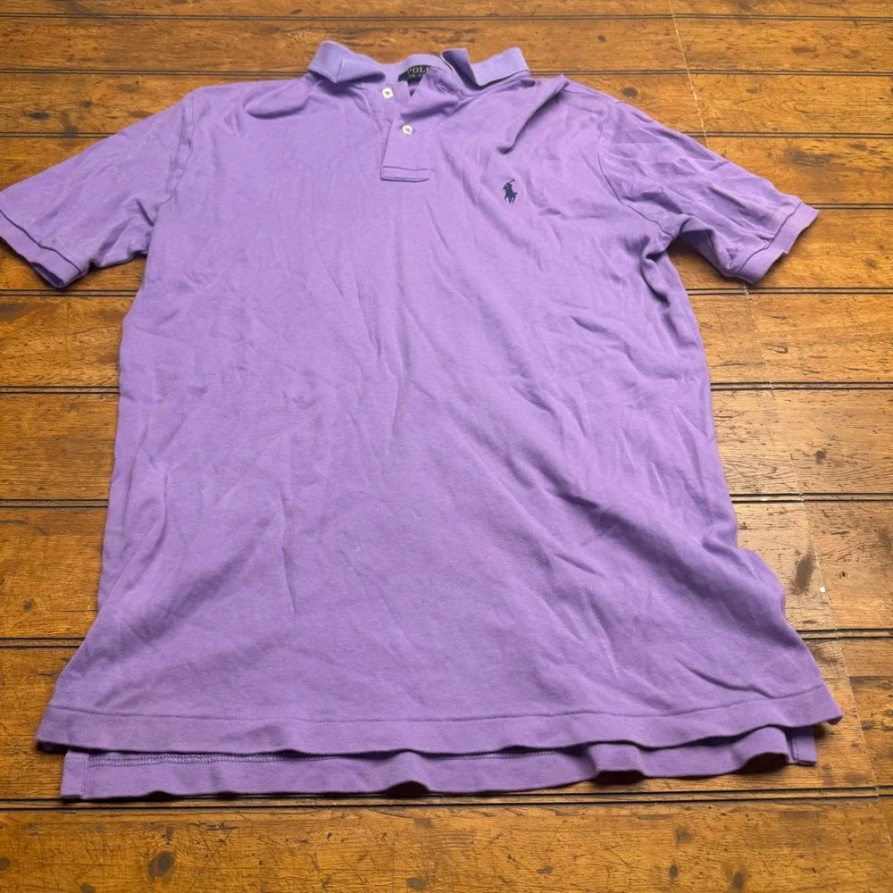 Ralph Lauren Polo Shirt Men's Purple Short Sleeve‎ Classic Fit Size S